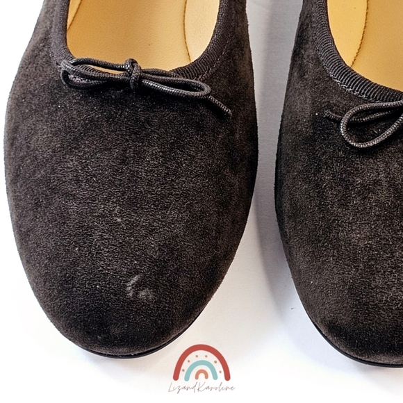 New! Madewell The April Ballet Flat in Dark Carob Leather Suede - Picture 9 of 16